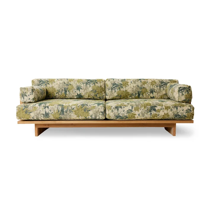HKliving - Outdoor Teak Lounge-Sofa, Botanical