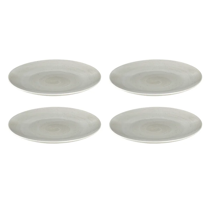Broste Copenhagen - Grød Speiseteller, Ø 26 x H 2,7 cm, sand (4er-Set)