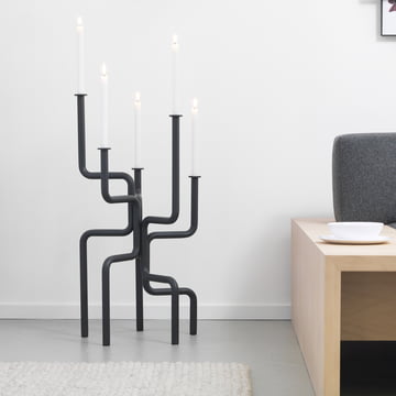 Walk of Flame Kerzenhalter von Frederik Roijé in dunkelgrau