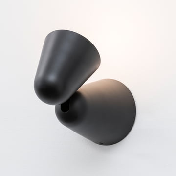 Peppone LED-Wandleuchte von Formagenda in schwarz matt