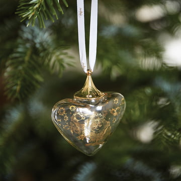Weihnachtsherz H 9 cm von Bjørn Wiinblad in gold