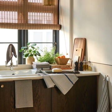 Comet Geschirrtuch 50 x 80 cm, walnuss von Georg Jensen Damask