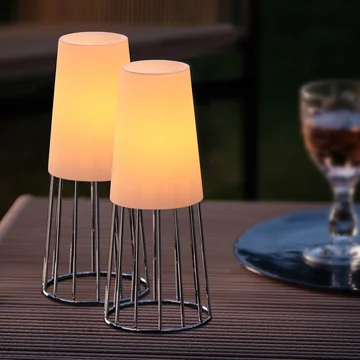 Lighthouse Teelichthalter von Philippi in weiss / silber (2er Set)