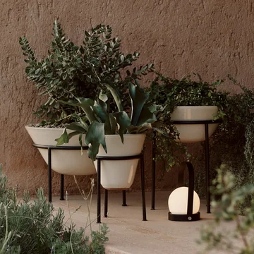 Daiza Pflanztopf, schwarz / elfenbein von Audo