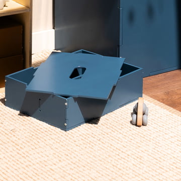 Nofred - Aufbewahrungsbox mit Deckel, 33,5 x 9 x 24 cm, blau