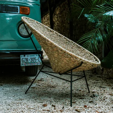 Acapulco Design - Acapulco Palma Chair, palma / schwarz