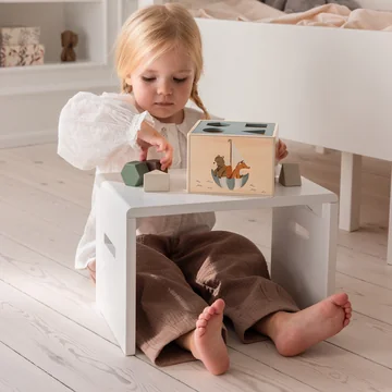 Sebra - Kinder-Tritthocker, H 24 cm, weiss