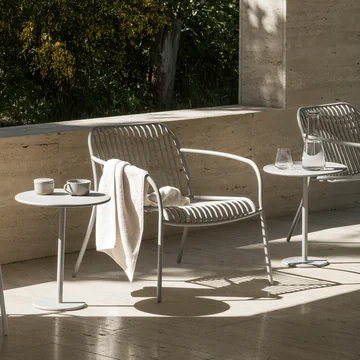 Blomus - Stay Garten Beistelltisch, H 45 cm Ø 40 cm, seidengrau