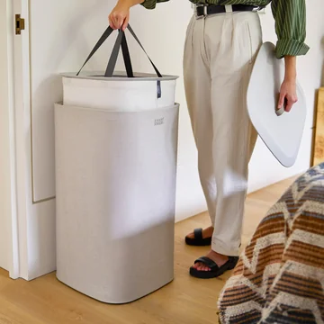 Joseph Joseph - Tota One Wäschekorb mit einem Fach 60 l, ecru