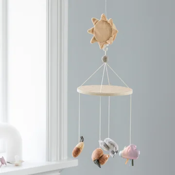 Sebra - Musik & Spiegel-Mobile Woodland, mehrfarbig
