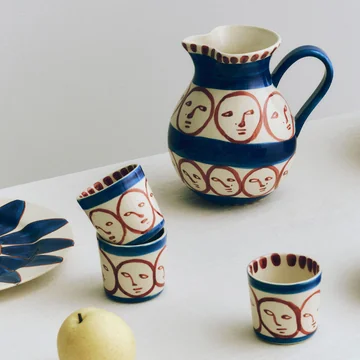 HAY - La Pittura Krug, 2 l und Tasse, 240 ml, la faccia