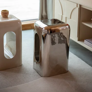 Zuiver - Creek Beistelltisch, H 48 cm, chrom