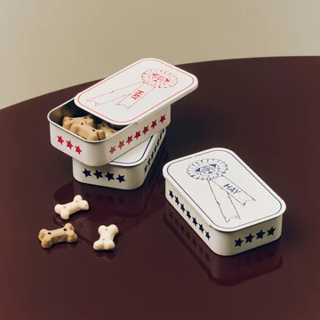 HAY - Dogs Leckerlidose S, rot / weiss und blau / weiss