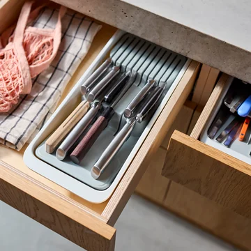 Joseph Joseph - DrawerStore Messer-Organizer, kompakt, light stone