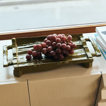 HKliving - Tablett, 53 x 25 cm, moss