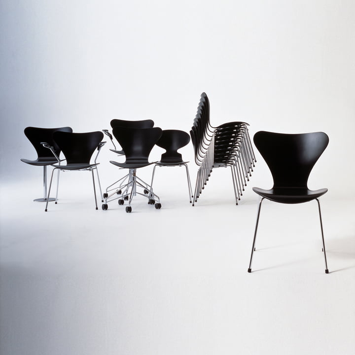 Serie 7 Stuhl Chrom von Fritz Hansen