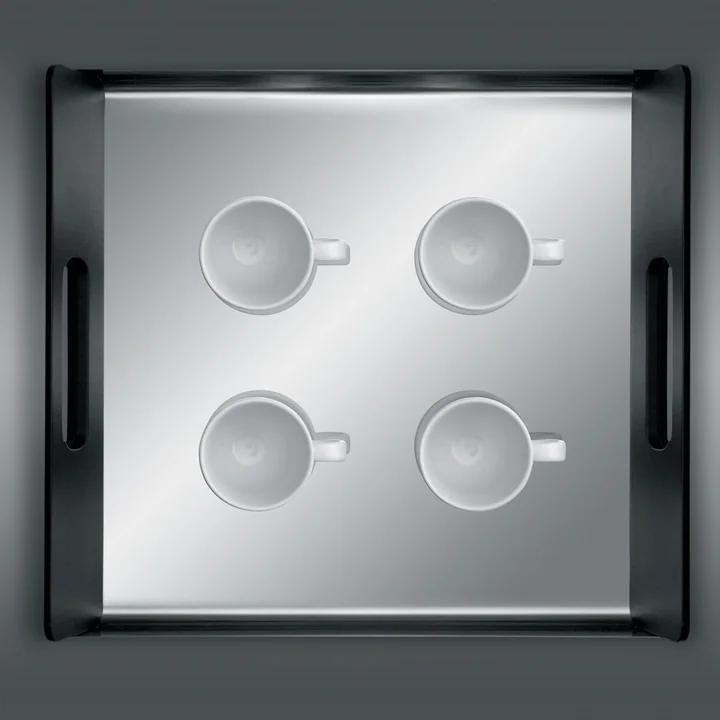 Grosszügiges tablett aus Edelstahl