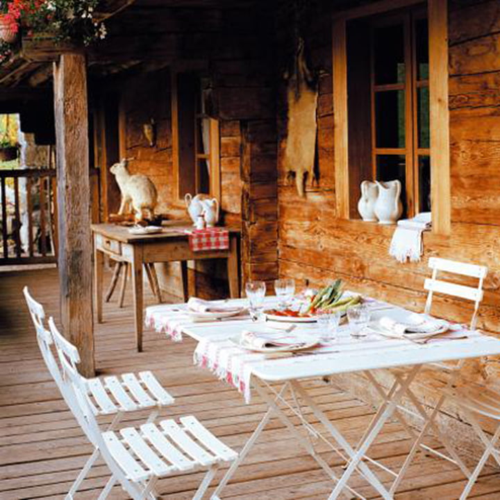 Bistro Klappstuhl und Klapptisch Classique mit Charme