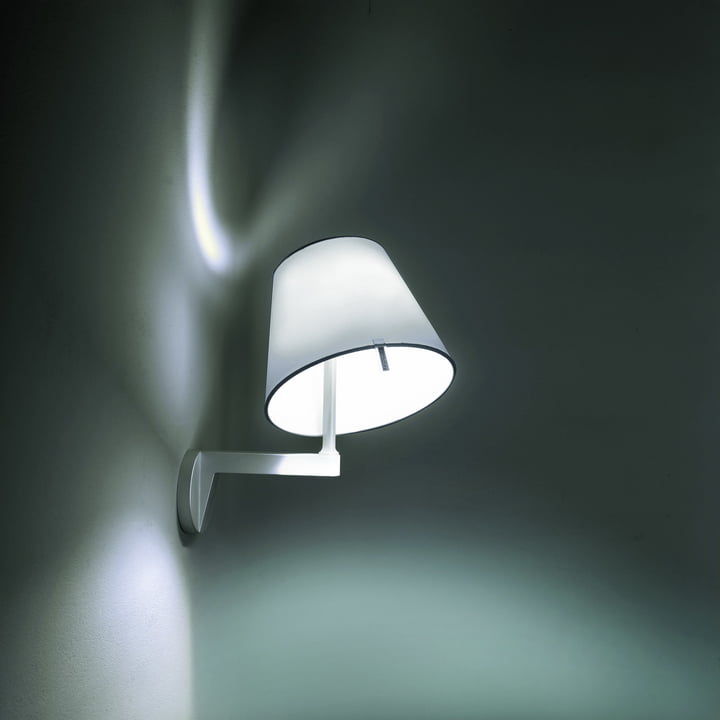 Artemide - Melampo Parete, Ein/Aus-Schalter, aluminiumgrau