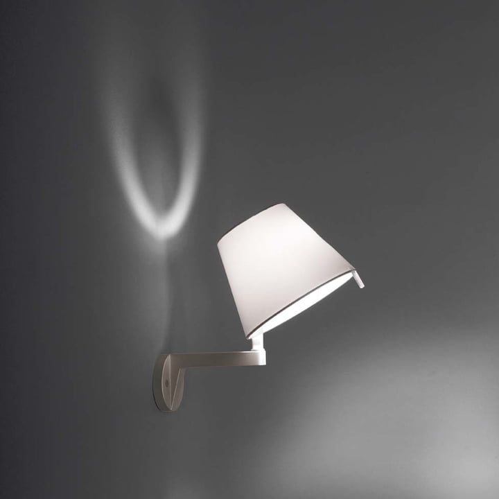 Artemide - Melampo Parete, Ein/Aus-Schalter, aluminiumgrau