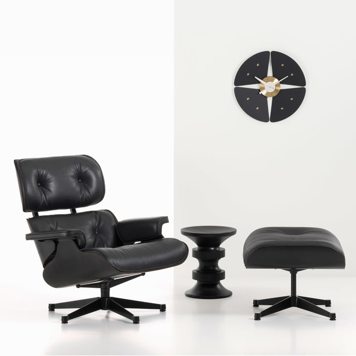 Vitra - Petal Clock, schwarz/ messing