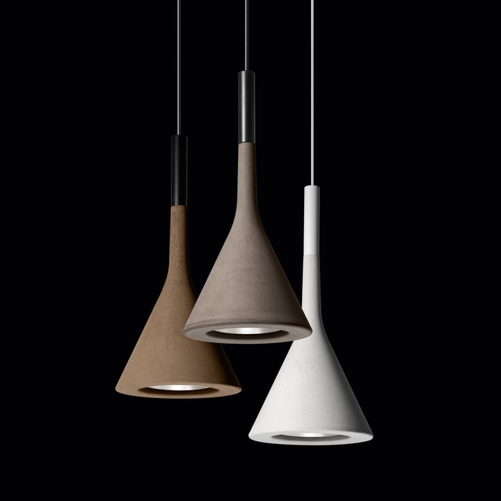 Foscarini - Aplomb Pendelleuchten-Trio grau, braun, weiss