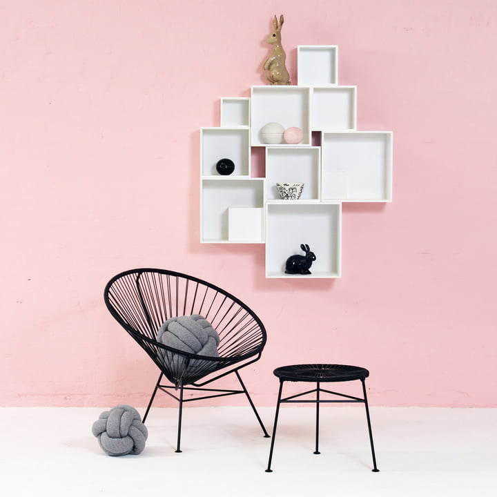 OK Design - Babushka Boxes, weiss, Condesa Chair, schwarz