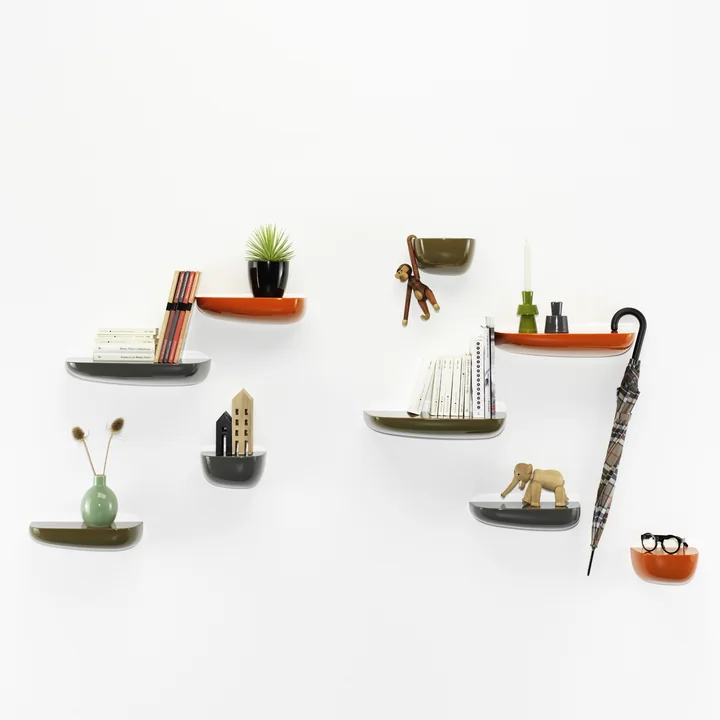 Vitra - Corniches, orange, dunkelgrau, khaki