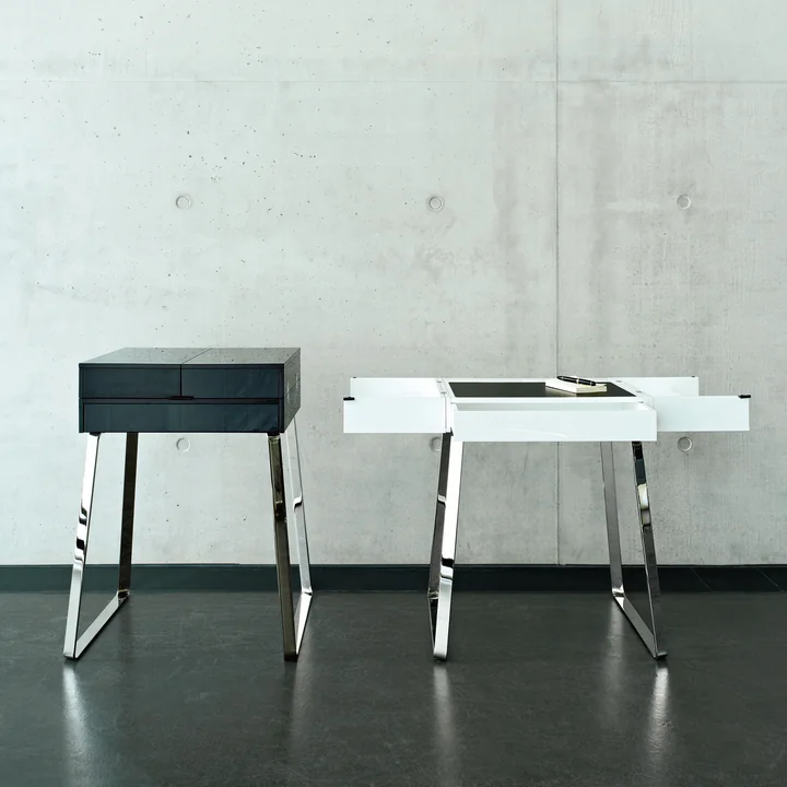 Designer-Sekretär aus Stahl und Holz