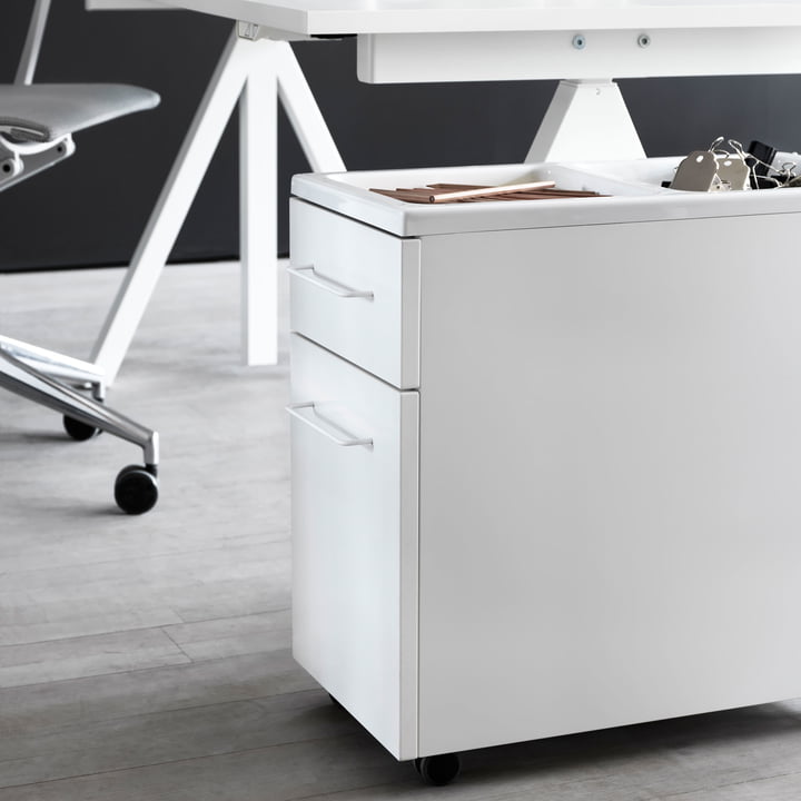 String - Works Schubladenschrank auf Rollen, weiss