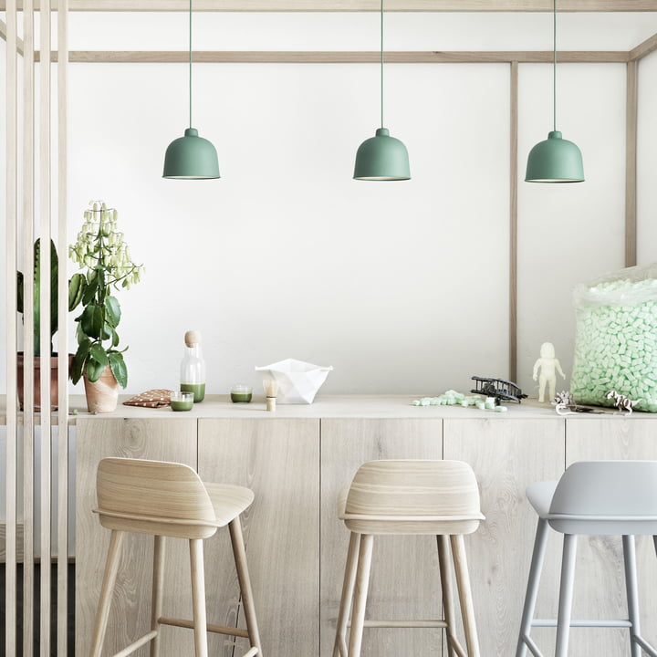 Muuto - Grain Pendelleuchte, dusty green