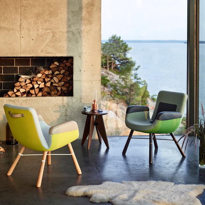 Tabouret Solvay Hocker & East River Chair von Vitra