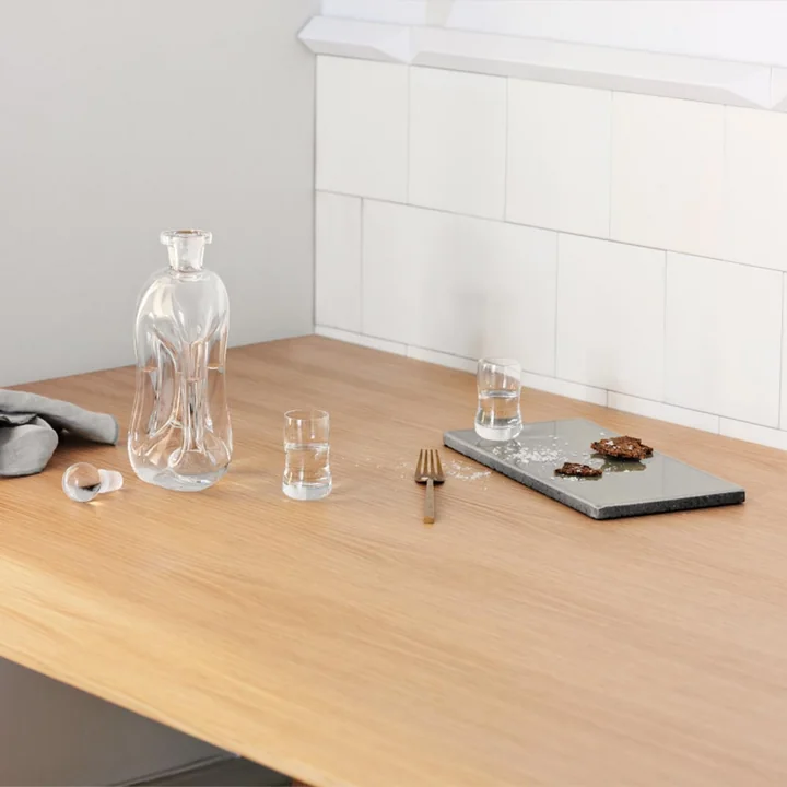 Gluckernde Glaskaraffe von Holmegaard