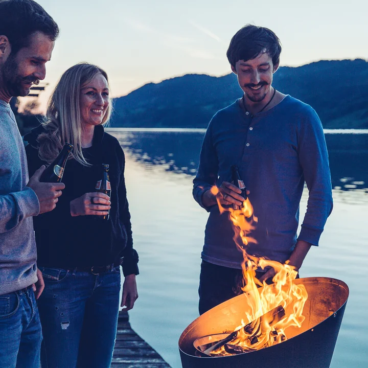 Feuerstelle nach dem Grillen