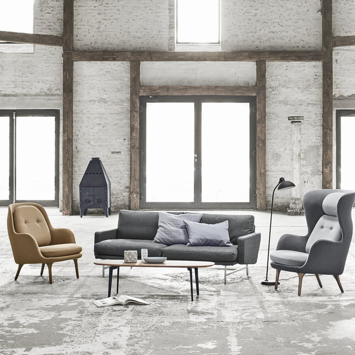 Join FH 61 Couchtisch mit Fri und Ro Sesseln von Fritz Hansen