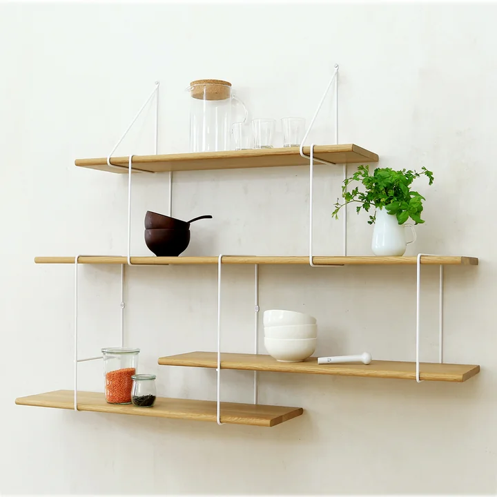 Link Regalsystem von Studio Hausen in Eiche natur / Weiß