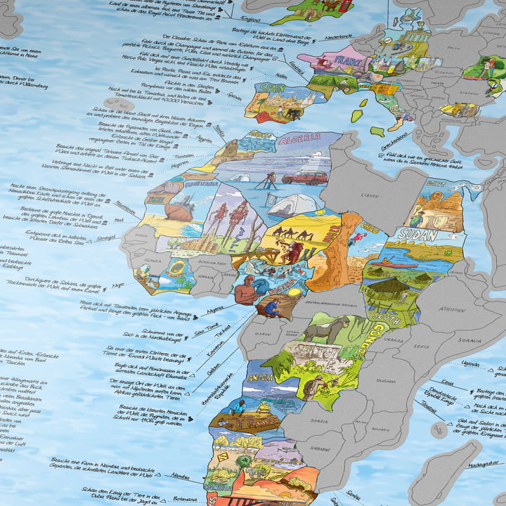 Travelmap/Bucketlist zum scratchen