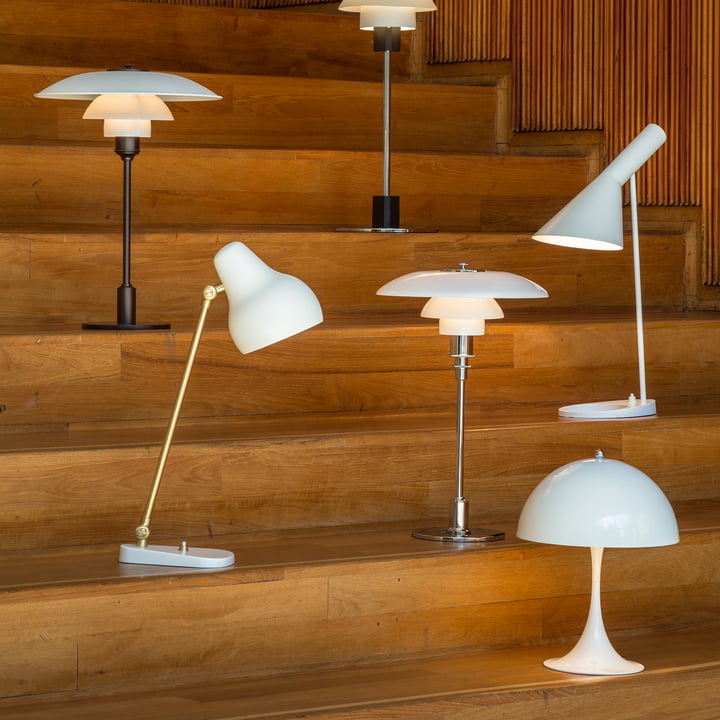 Weisse Design-Tischlampen von Louis Poulsen