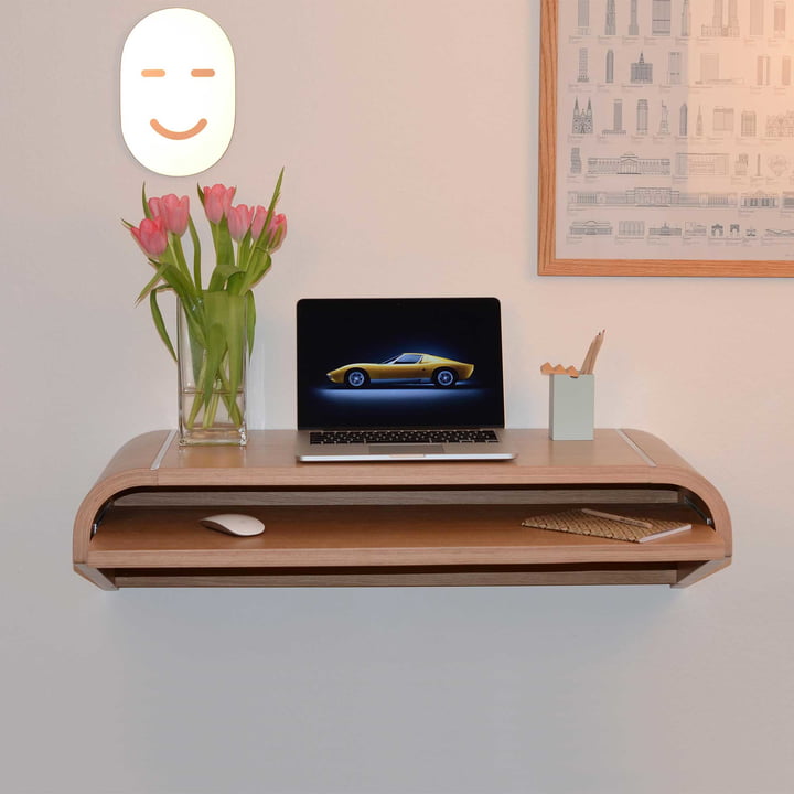 Charles & Marie - Wall Desk, klein, Eiche