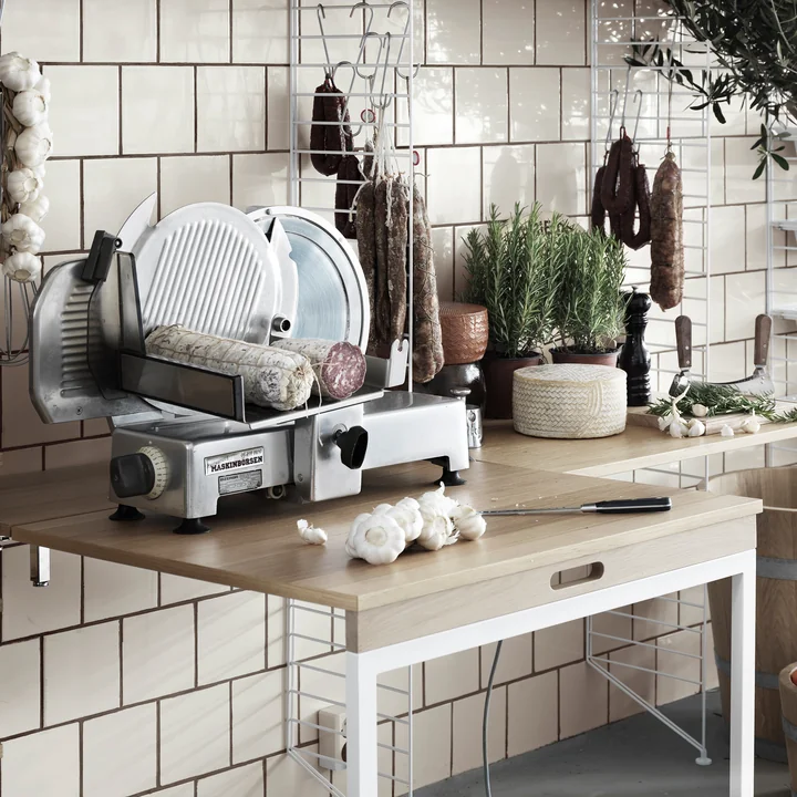 Klapptisch von String in Eiche / Weiss