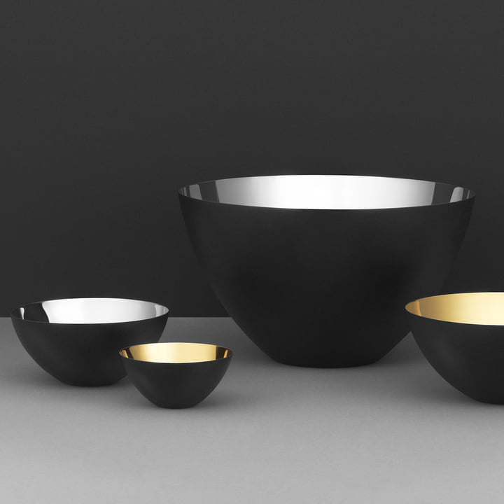 Krenit Schalen von Normann Copenhagen in Gold und Silber