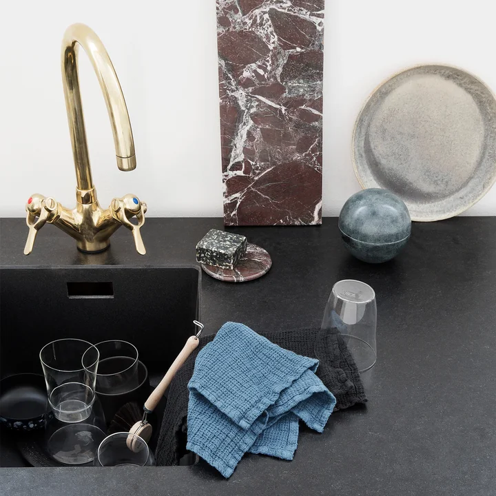 Leinen Abwaschtuch 32 x 32 cm von Georg Jensen Damask