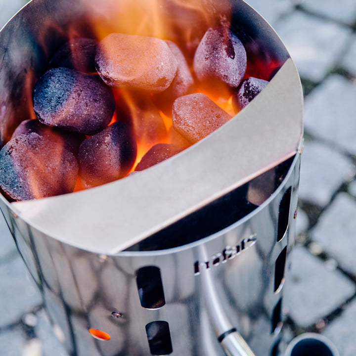 Der Höfats - BBQ Starter für CONE Holzkohlegrill, edelstahl mit Grillbriketts