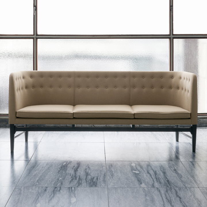 Das &Tradition - Mayor 3-Sitzer Sofa AJ5, Gestell schwarz, Bezug Hallingdal 65 224