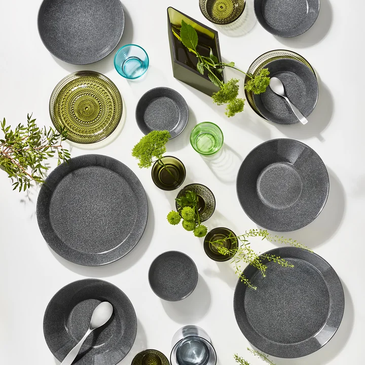 Teema Geschirr von Iittala in gesprenkelt Grau