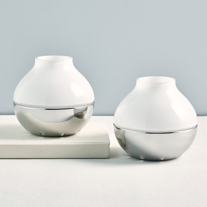 Die Georg Jensen - Hurricane Windlichter, Edelstahl