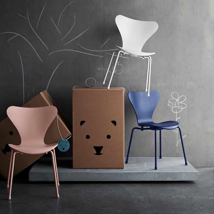 Der Fritz Hansen - Serie 7 Kinderstuhl, monocrom