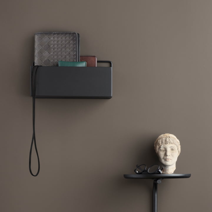 Die ferm Living - Wall Box rechteckig, schwarz an der Wand