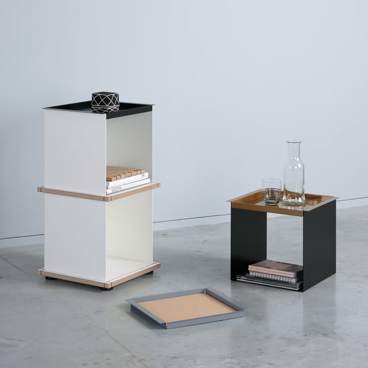 Konstantin Slawinski - YU Tray Regal 1 x 2, MDF weiss / weiss