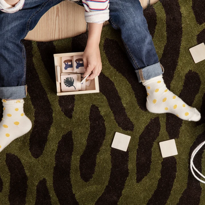 Safari Memory Spiel und Safari Teppich von Ferm Living